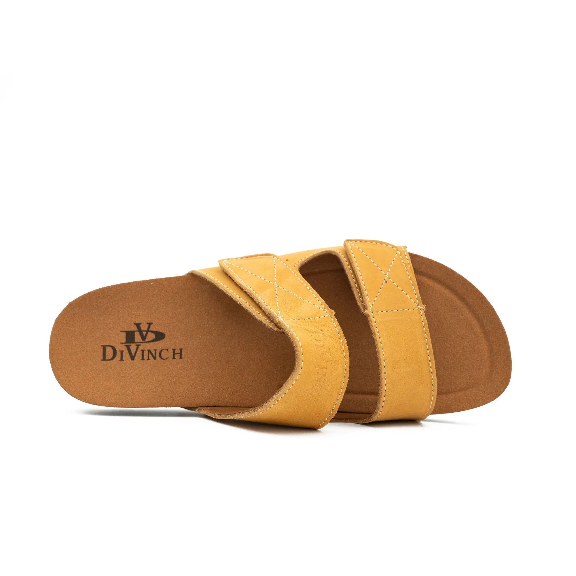 Yellow Adjustable Slide Sandals