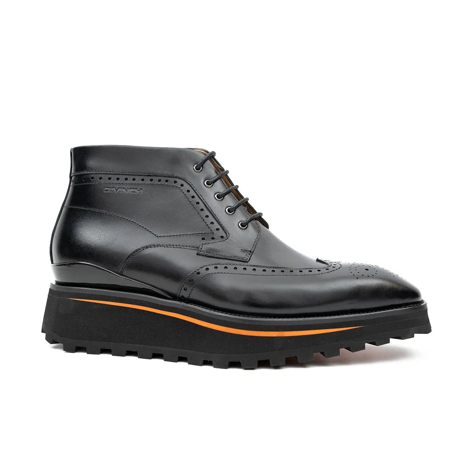 Botas Martin con cremallera y cordones brogue 2890 negras