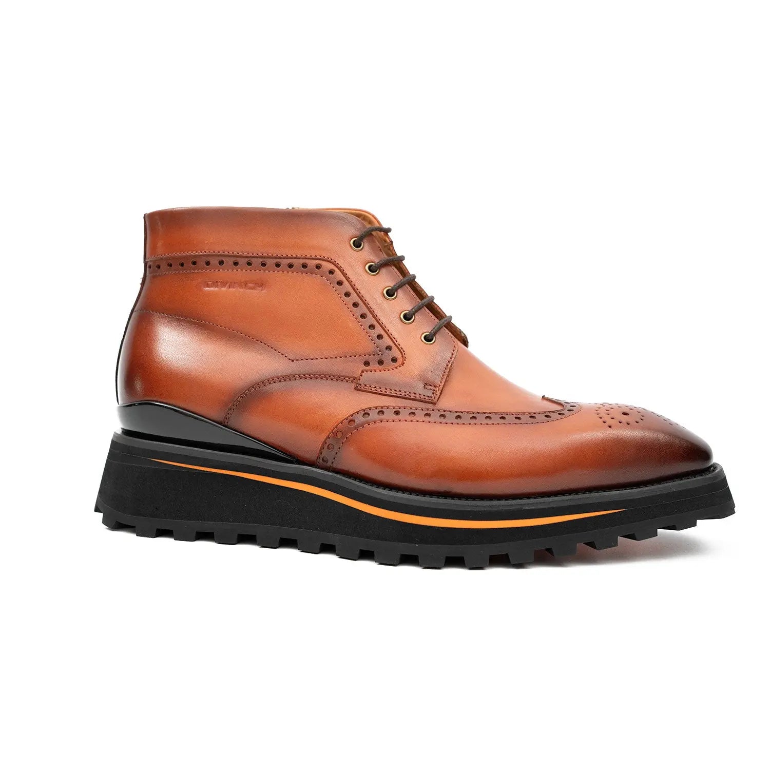 Botas Martin Brogue con cremallera 2890 Marrón
