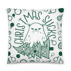 Christmas Sucks Cat Pillow