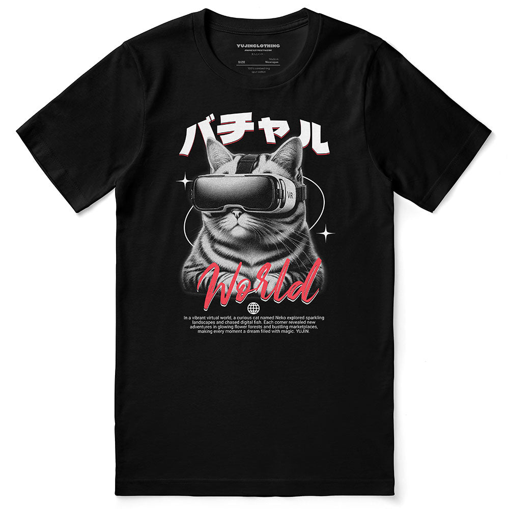 Virtual World Cat T-Shirt