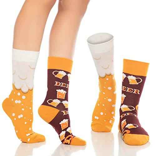 Fun Crew Socks for Men and Women – Colorful Cotton Novelty 6-Pack