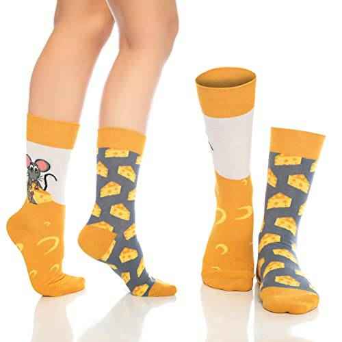 Fun Crew Socks for Men and Women – Colorful Cotton Novelty 6-Pack