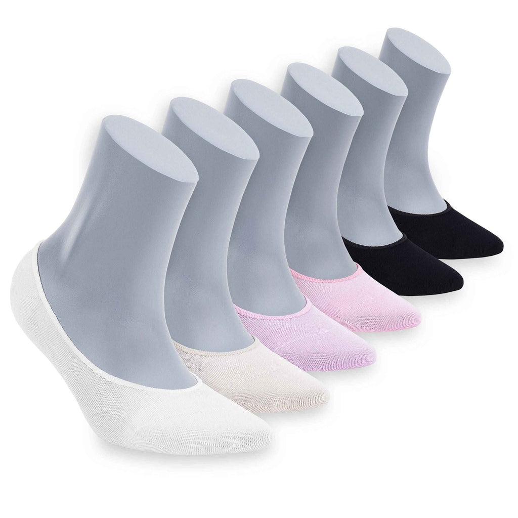 Women’s Bamboo No-Show Socks 6-Pack | Invisible, Breathable, Moisture-Wicking Socks - 612