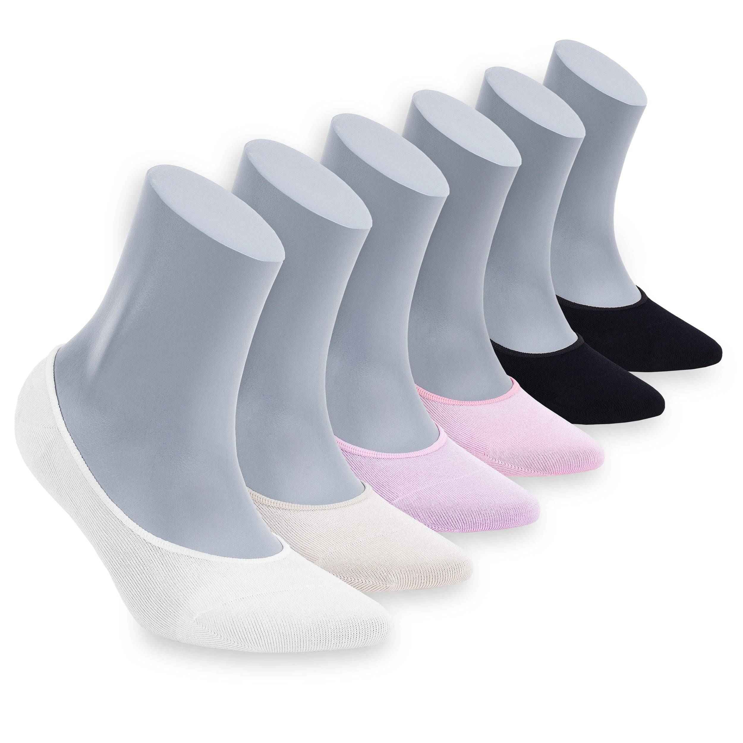 Women’s Bamboo No-Show Socks 6-Pack | Invisible, Breathable, Moisture-Wicking Socks - 612