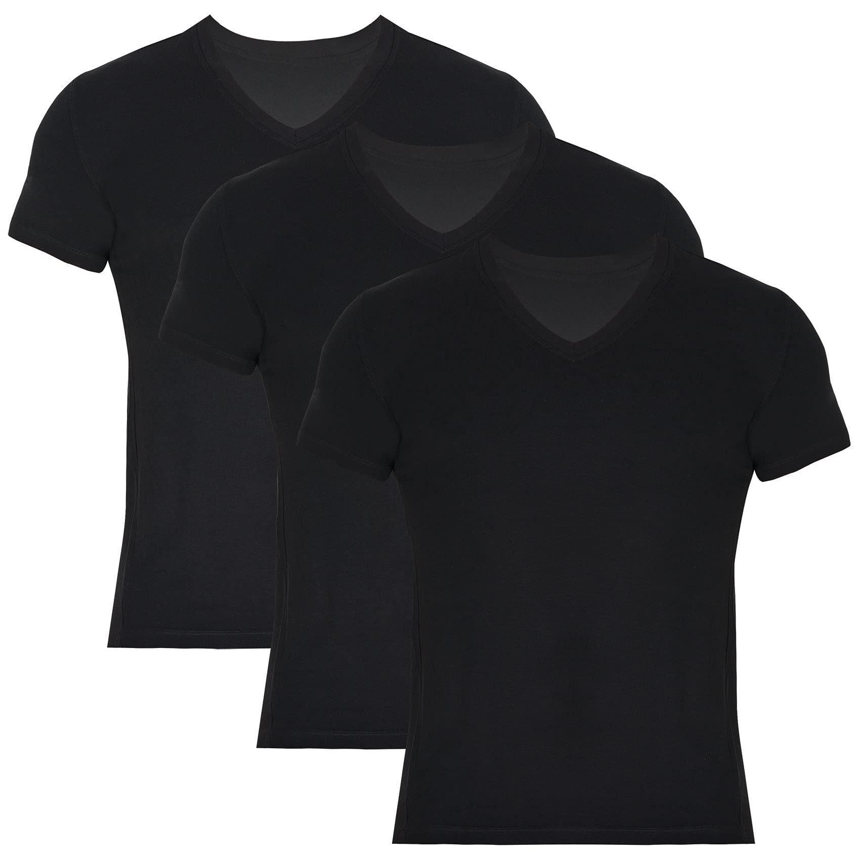 Men's Bamboo V-Neck Undershirt (3 Pack) - Lolomo!