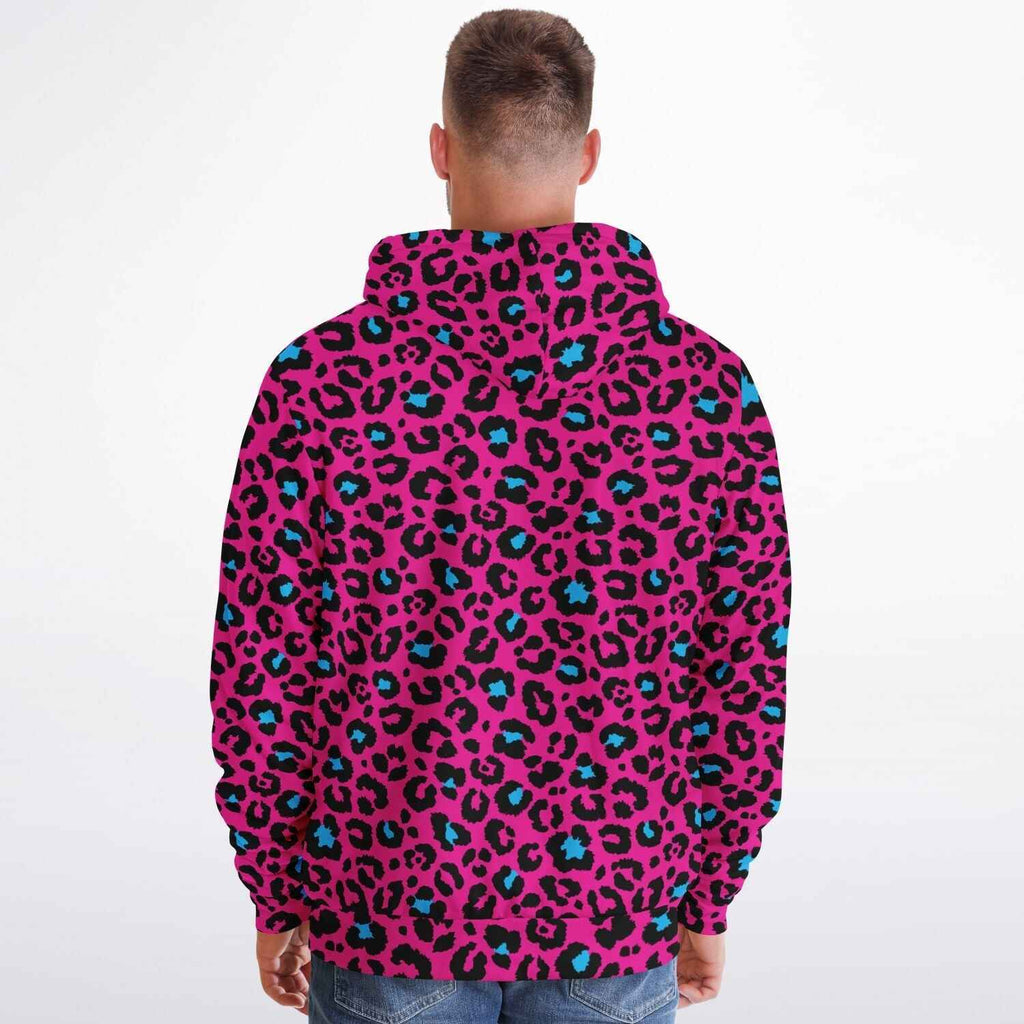 Pink Leopard Microfleece Ziphoodie