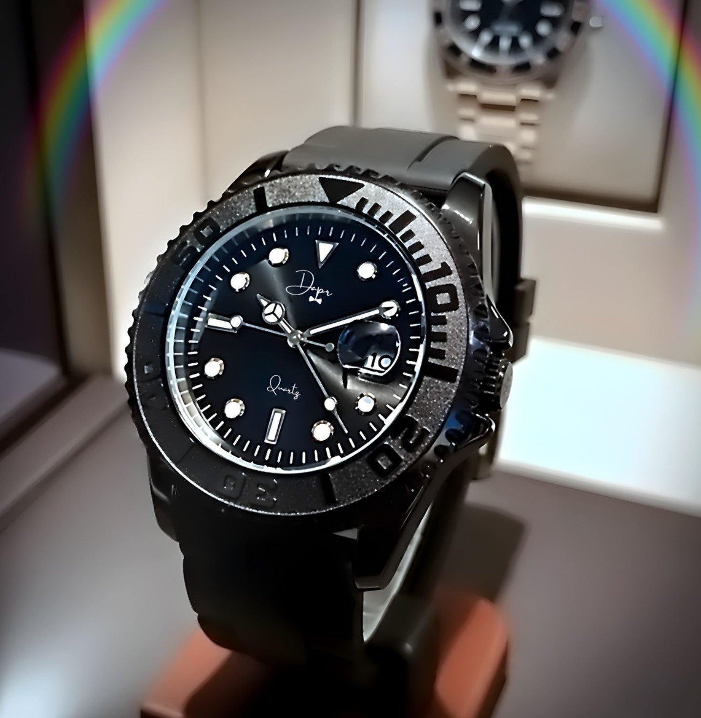 Minimalist Quartz Men's Watch - The Dark Night by Dapr