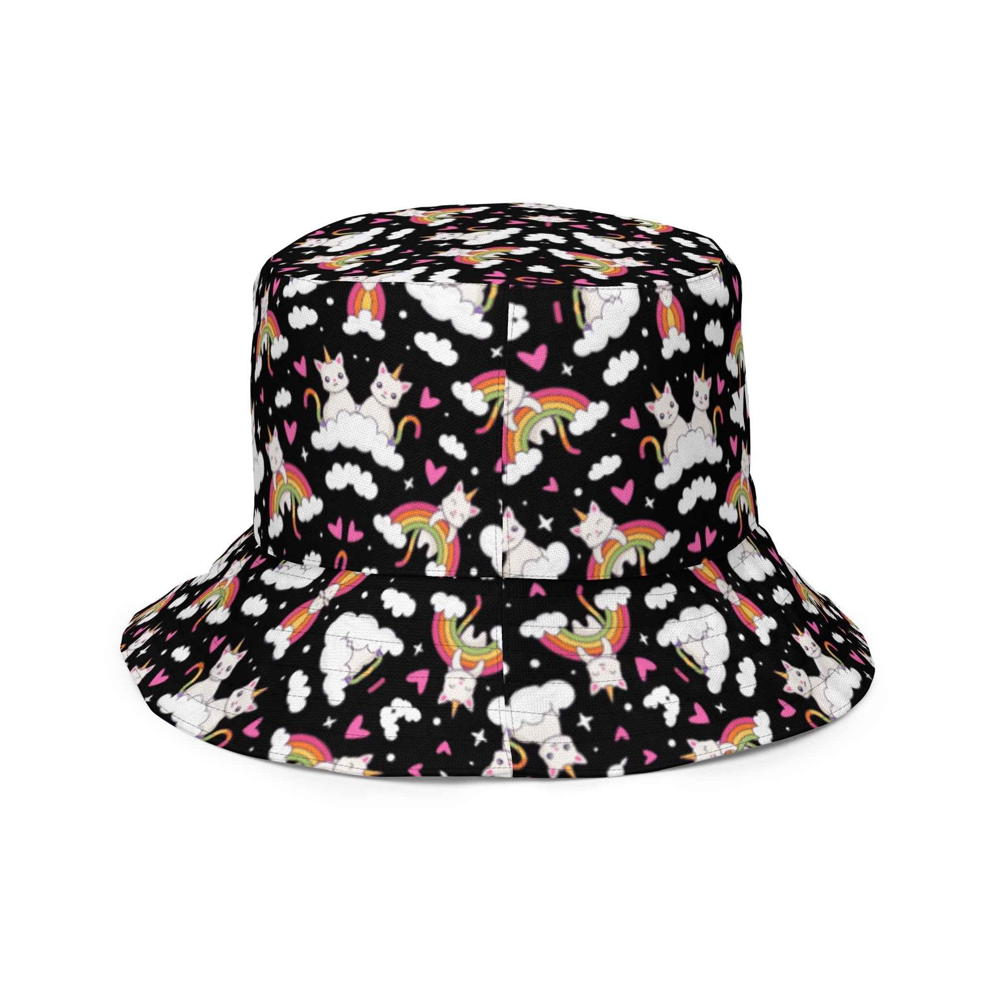 Black and White Reversible Bucket Hat