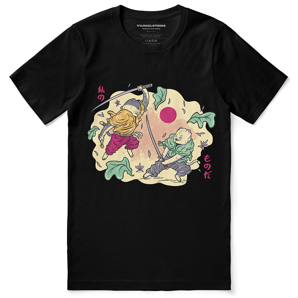 Samurai Cat Fight T-Shirt