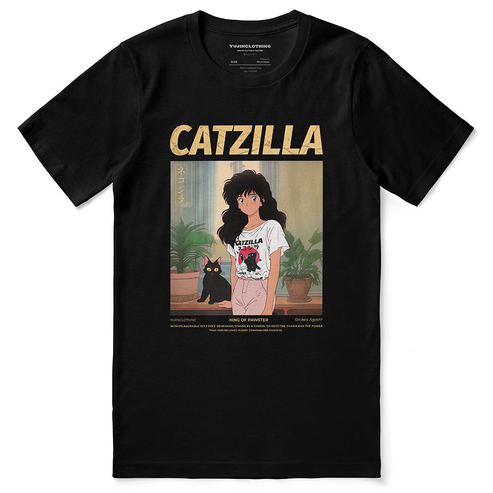 Catzilla And Girl T-Shirt
