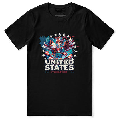 July 4th Eagle And Boy T-Shirt