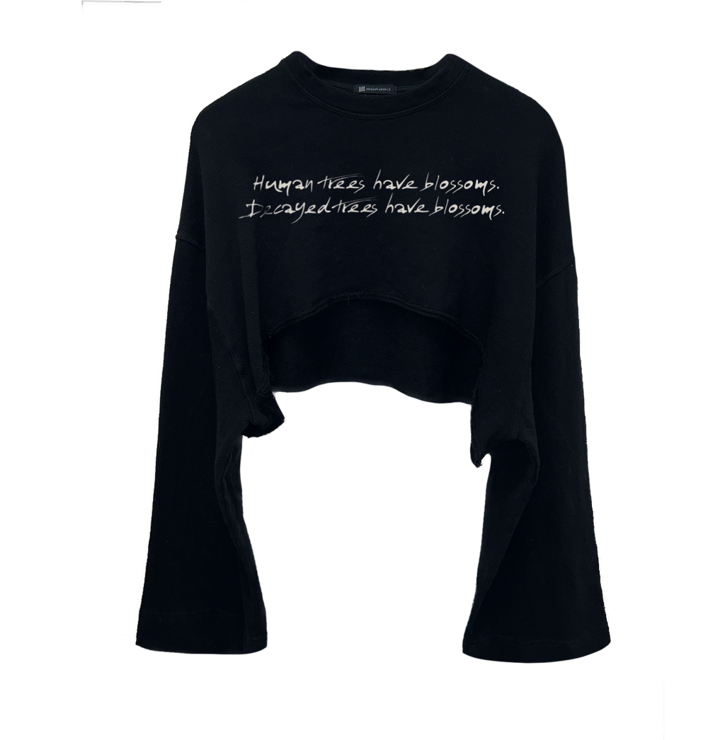 Plum Blossom Cropped Sweatshirt