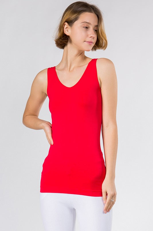 Yelete Reversible V or U Neckline Seamless Tank