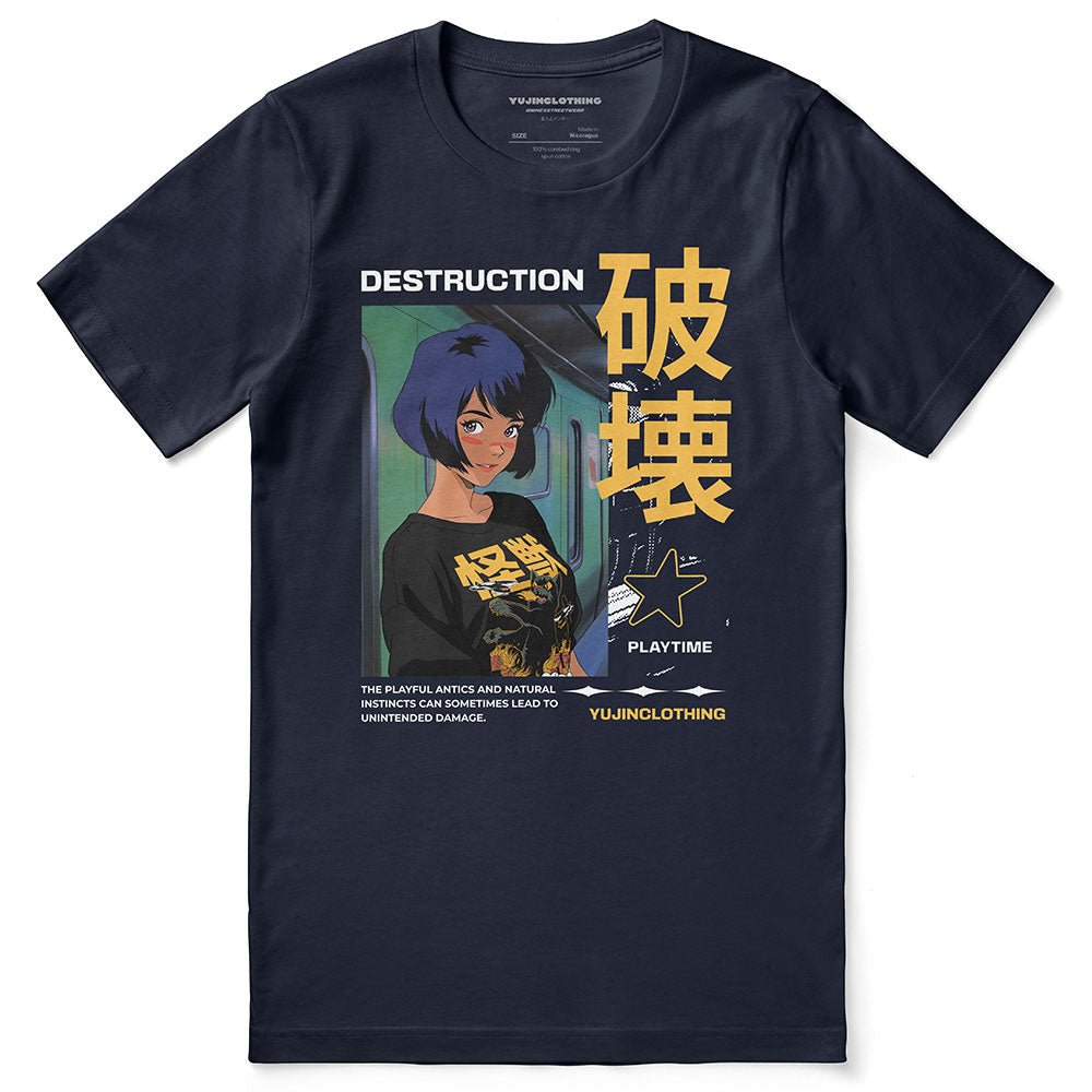 Cat Destroyer And Girl T-Shirt - Lolomo!