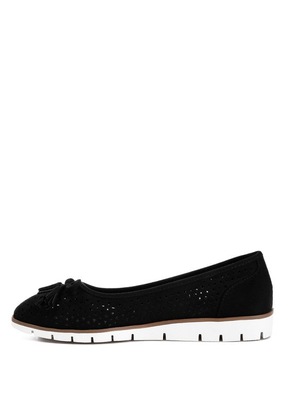 Pacer Perforated Leather Ballerinas