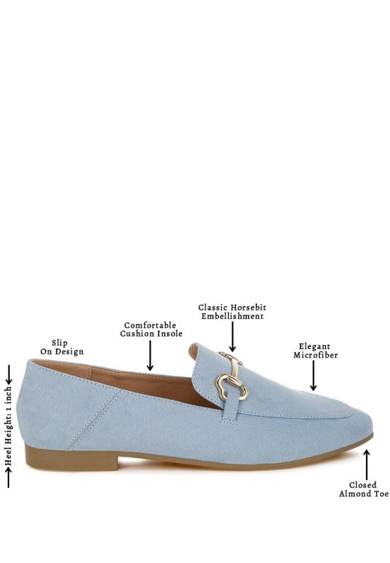 Noltas Horsebit Embellished Flat Loafers