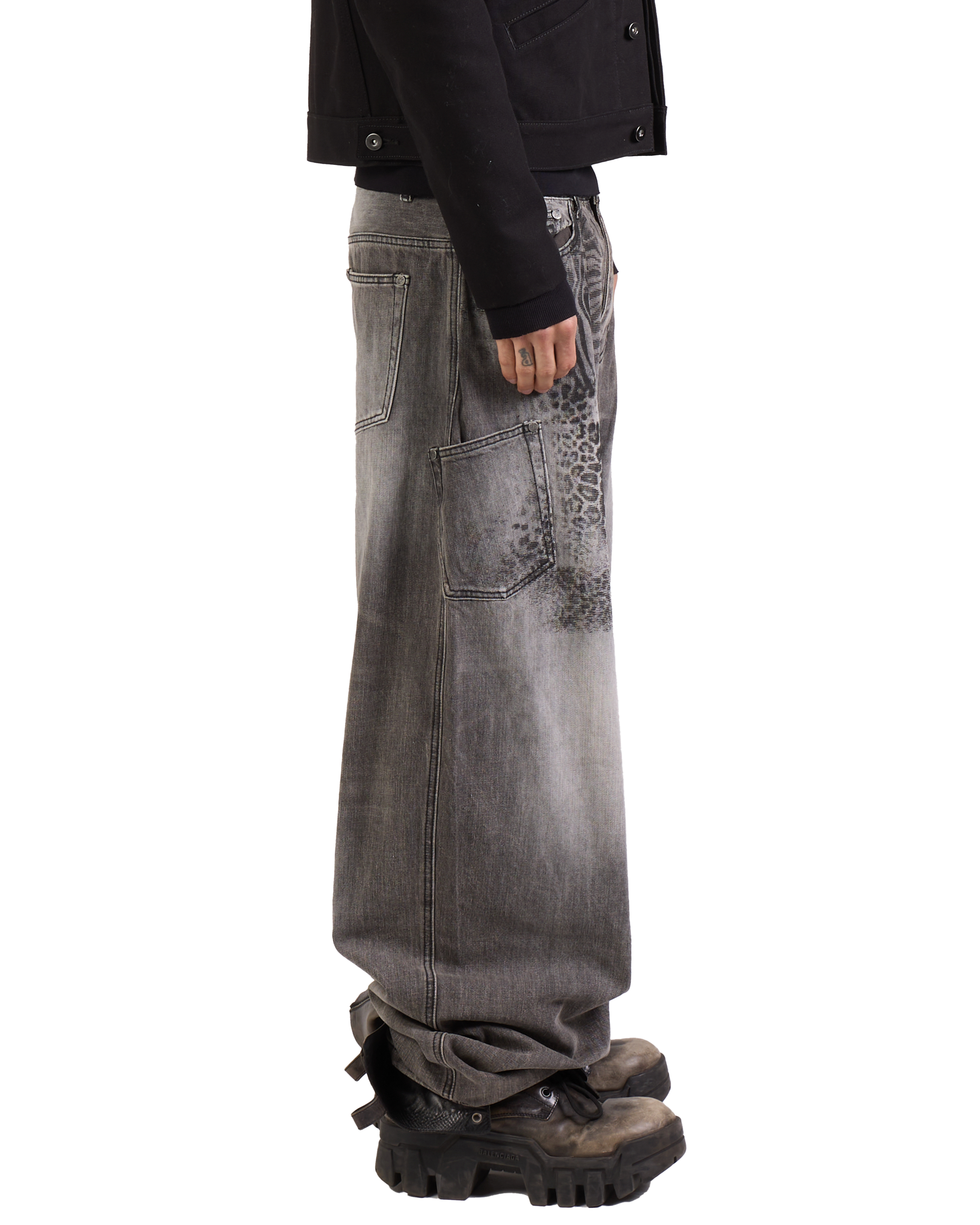 DENIM BOMBER À IMPRIMÉ GUÉPARD