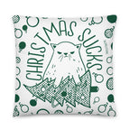 Christmas Sucks Cat Pillow