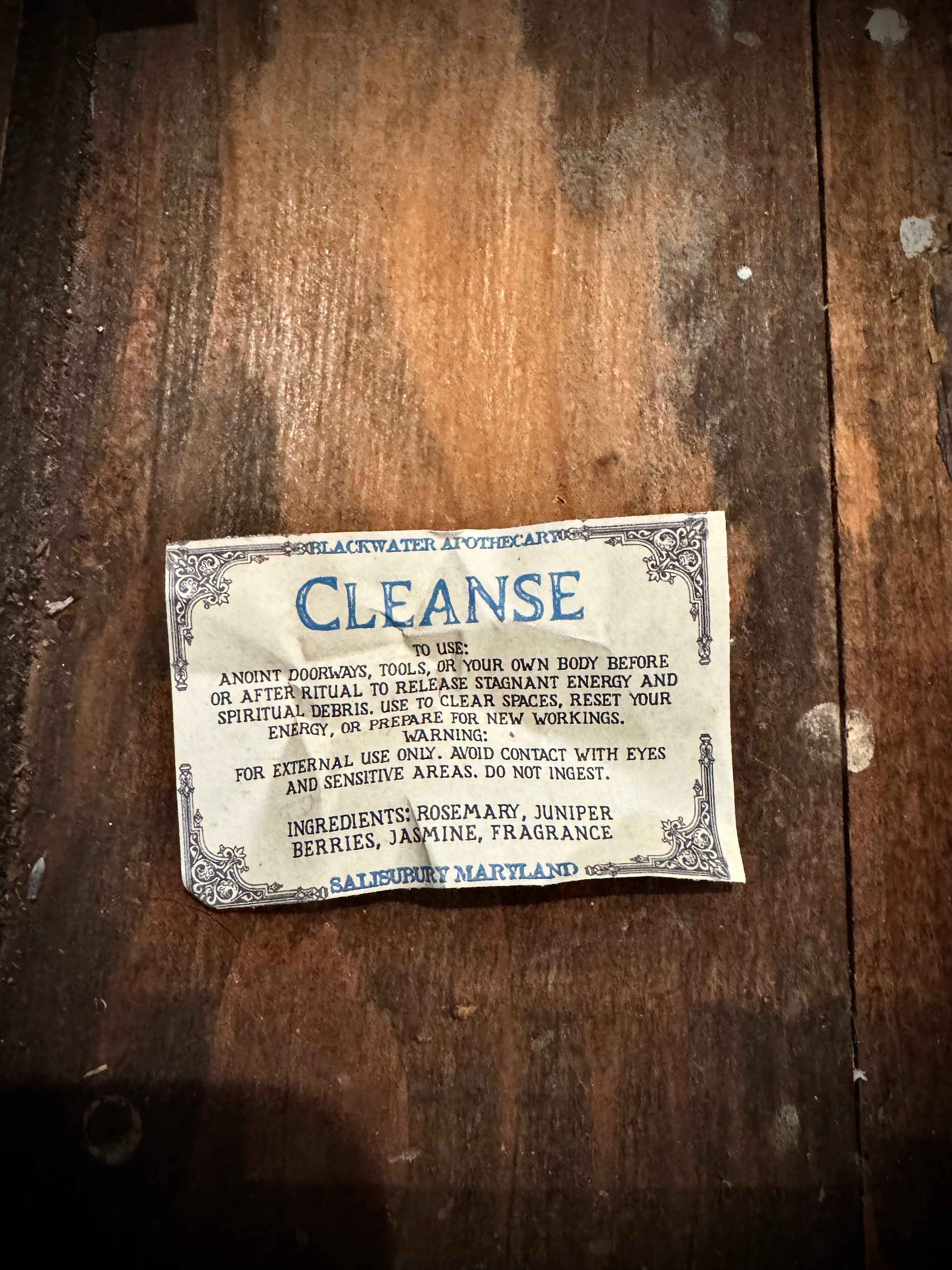 Cleanse Ritual Oil for Energy Clearing & Purification – 1oz