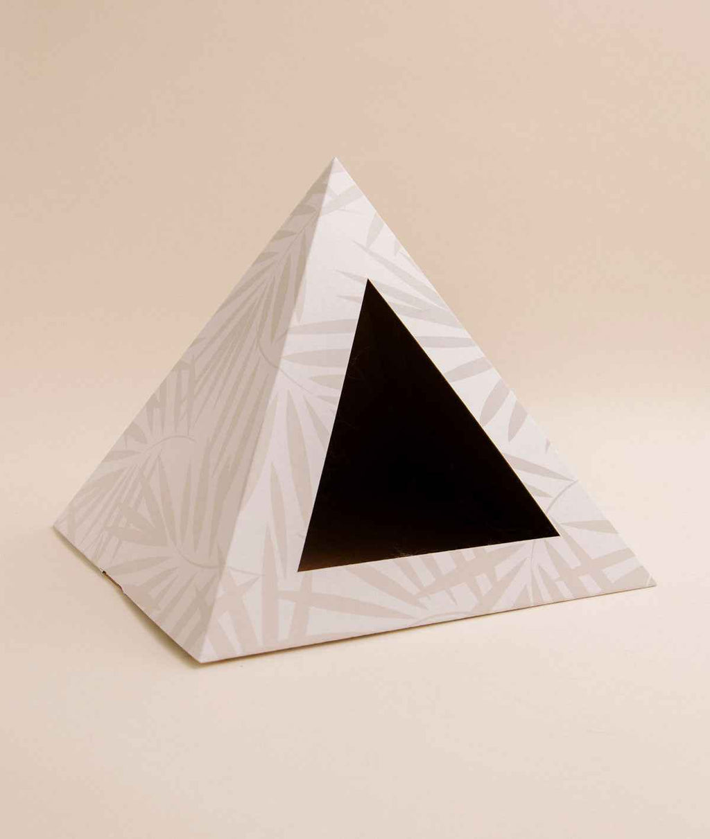 'Neutral Palm' Cardboard Cat Pyramid