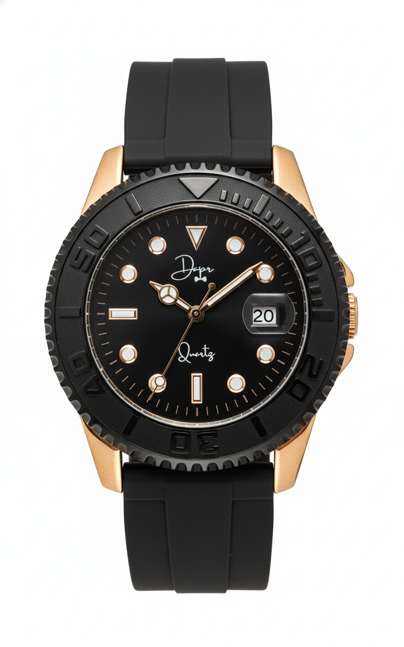 Minimalist Quartz Men's Watch - The Dark Night by Dapr