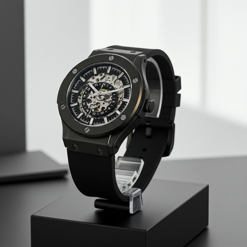 The 199 Gunmetal -Skeleton Automatic Luxury Watch
