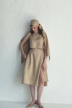 Breezy Summer Set in Neutral Beige