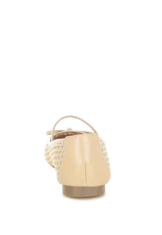 Omela Woven Bow Detail Ballerinas