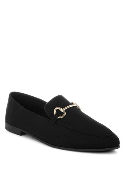 Noltas Horsebit Embellished Flat Loafers