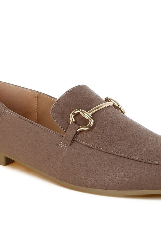 Noltas Horsebit Embellished Flat Loafers