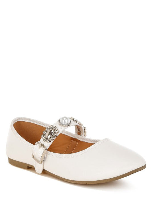 Kavana Charms Embellished Flat Mary Janes