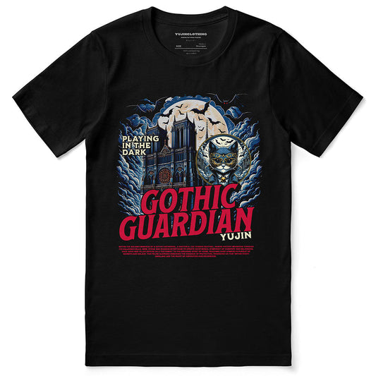 Gothic Guardian Cat T-Shirt
