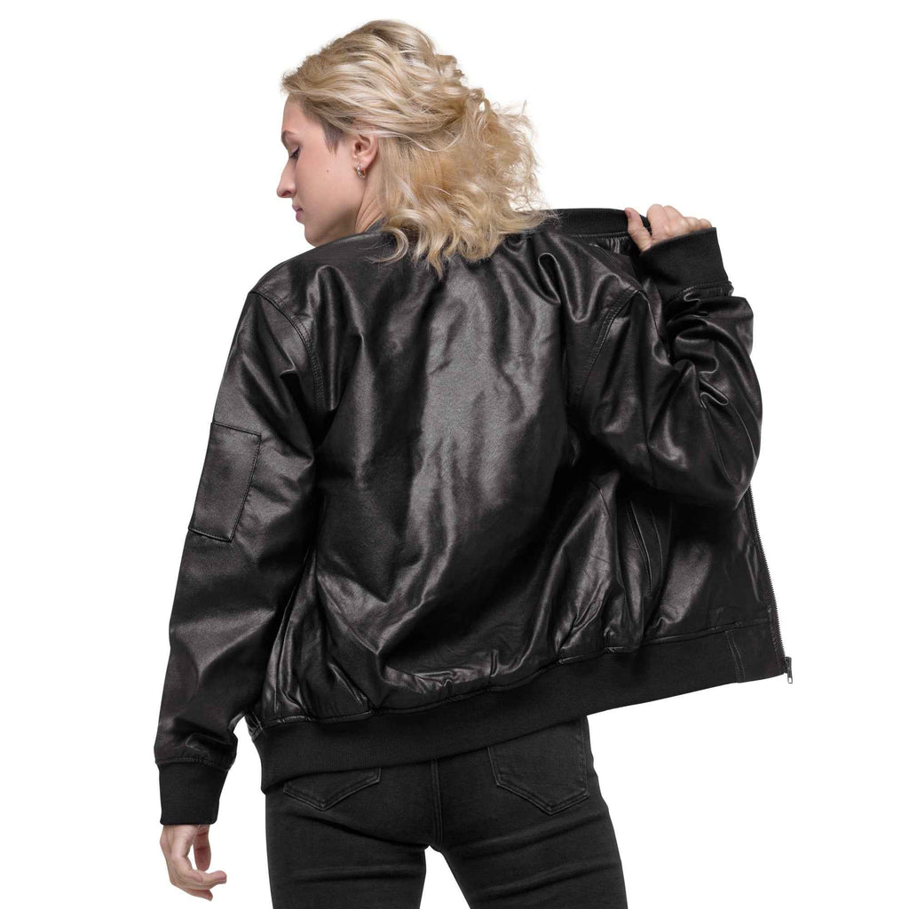 Gimbo Leather Bomber Jacket