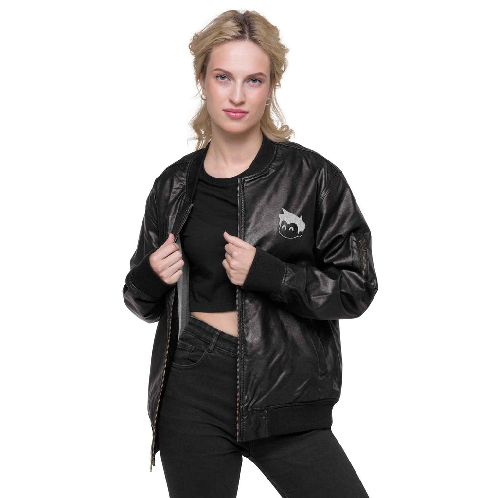 Gimbo Leather Bomber Jacket
