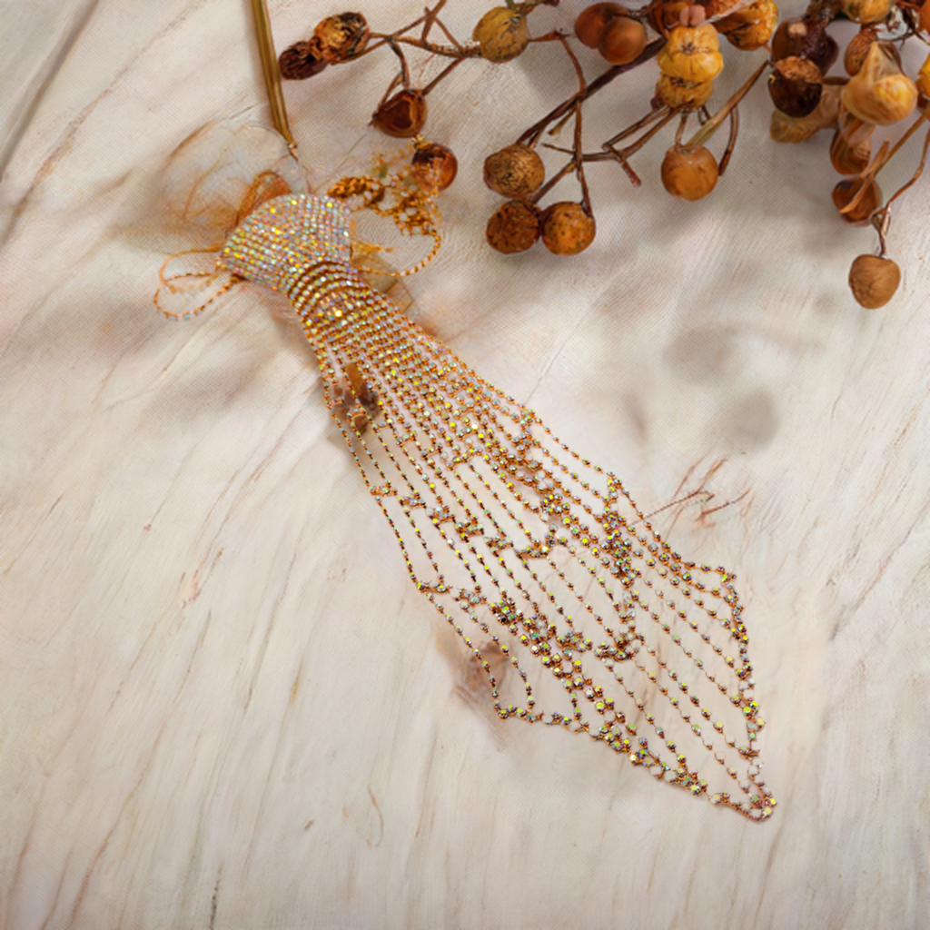 Collier cravate orné de dandy – Collier de luxe tendance