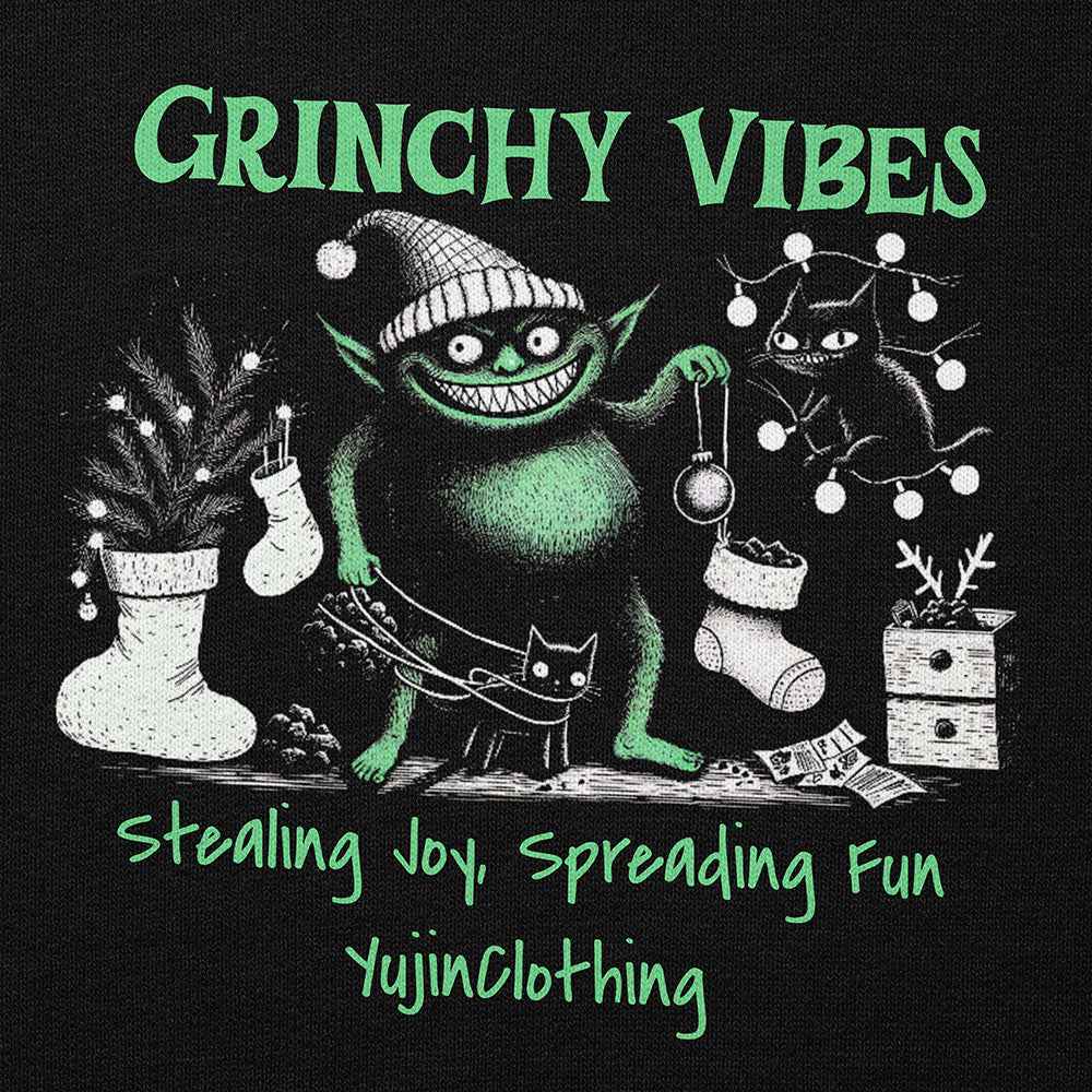 Grinchy Vibes Christmas Hoodie