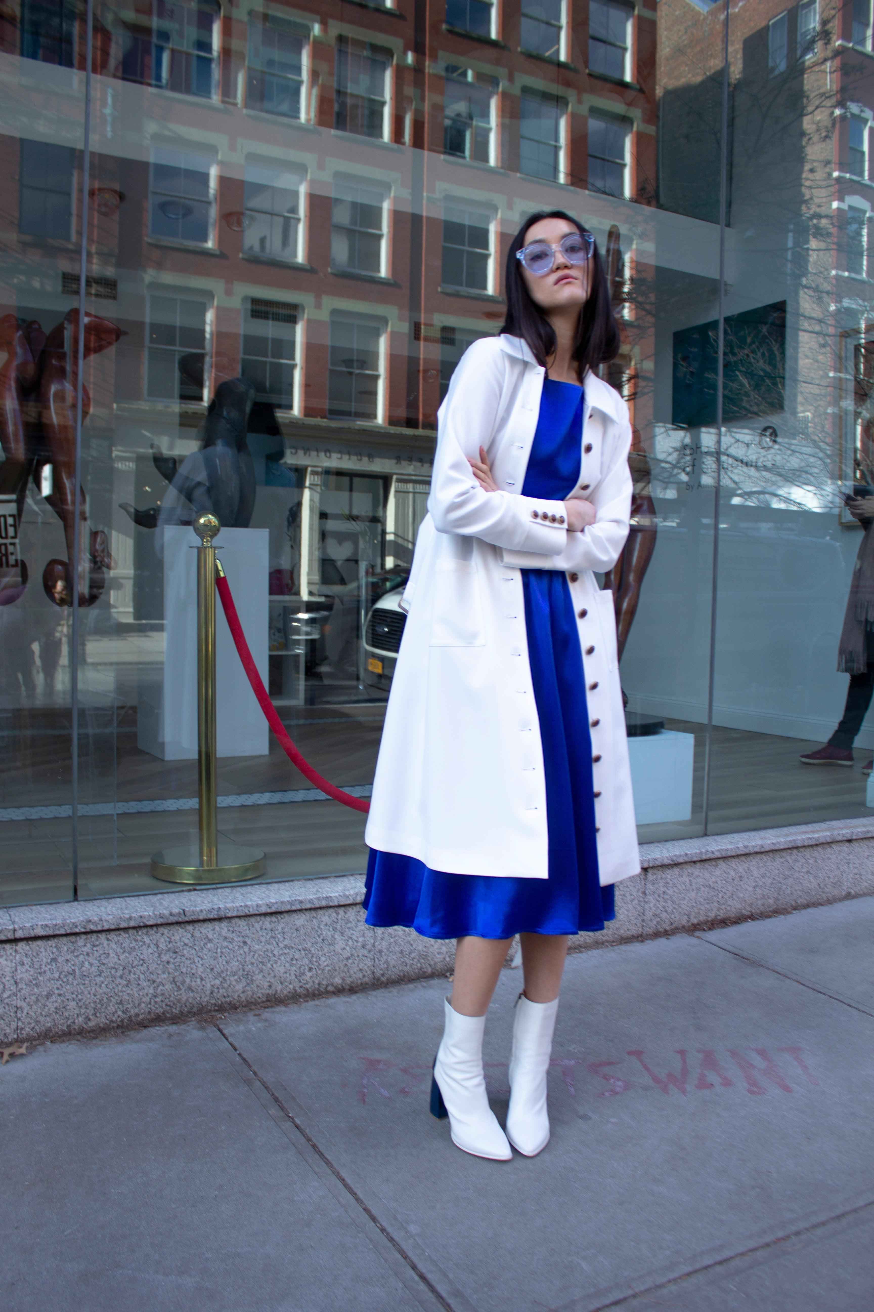 Monique White Coat – Women’s Elegant Long Coat