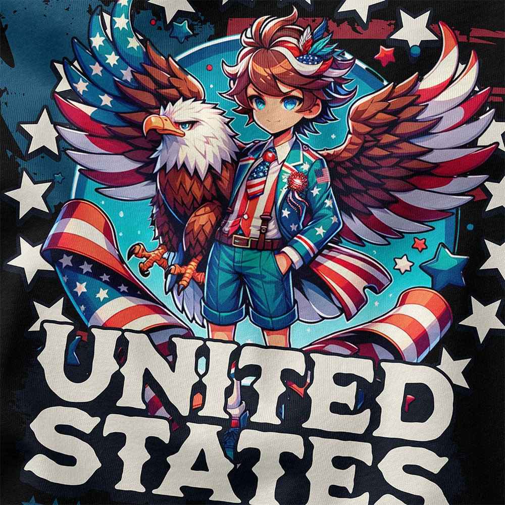 July 4th Eagle And Boy T-Shirt