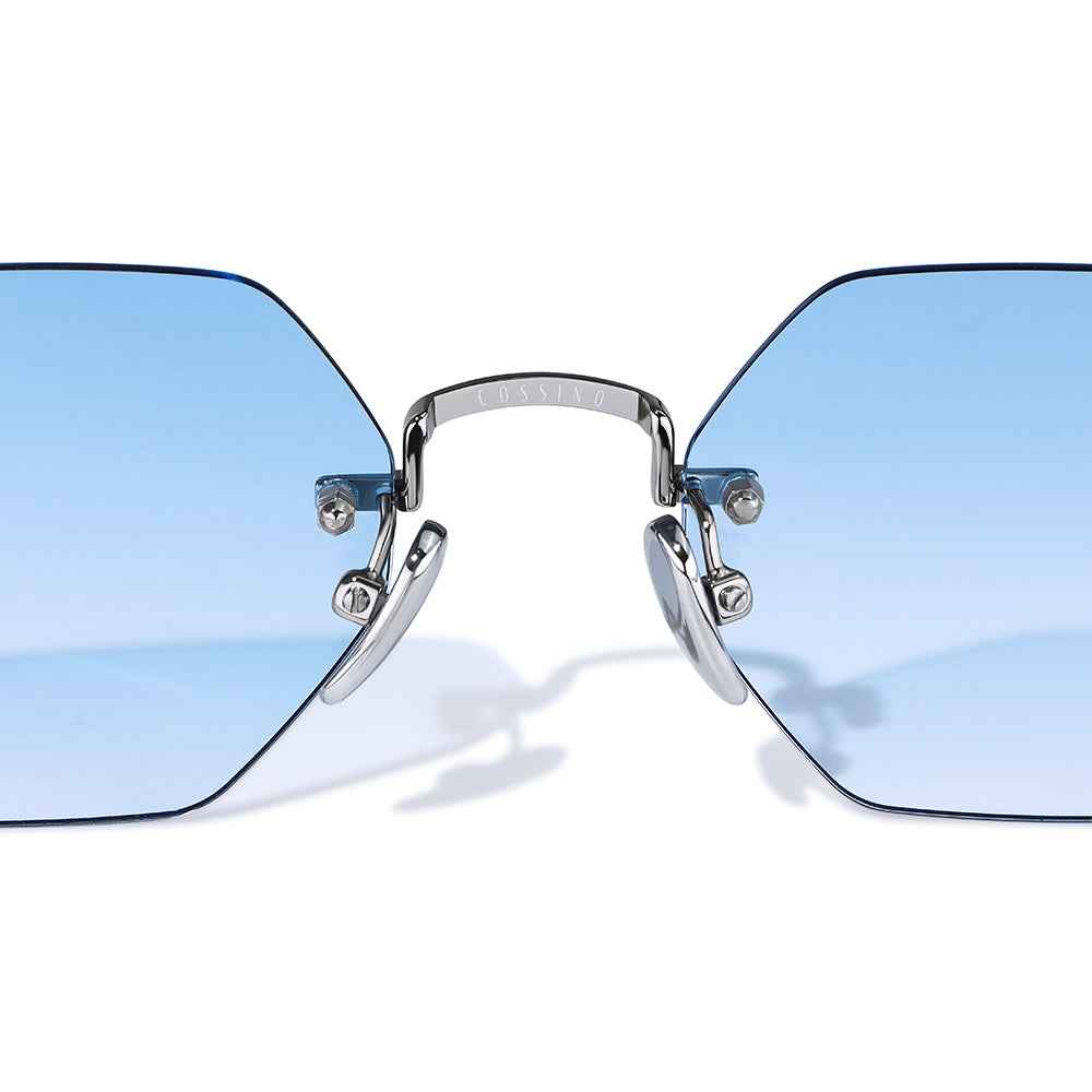 Martin Hexagon Frameless Sunglasses