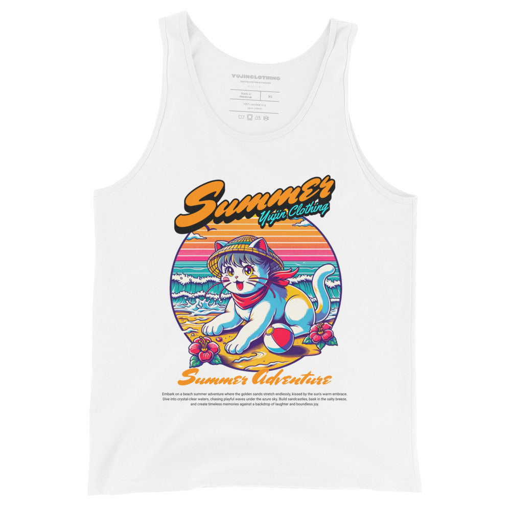 Summer Adventure Cat Tank Top