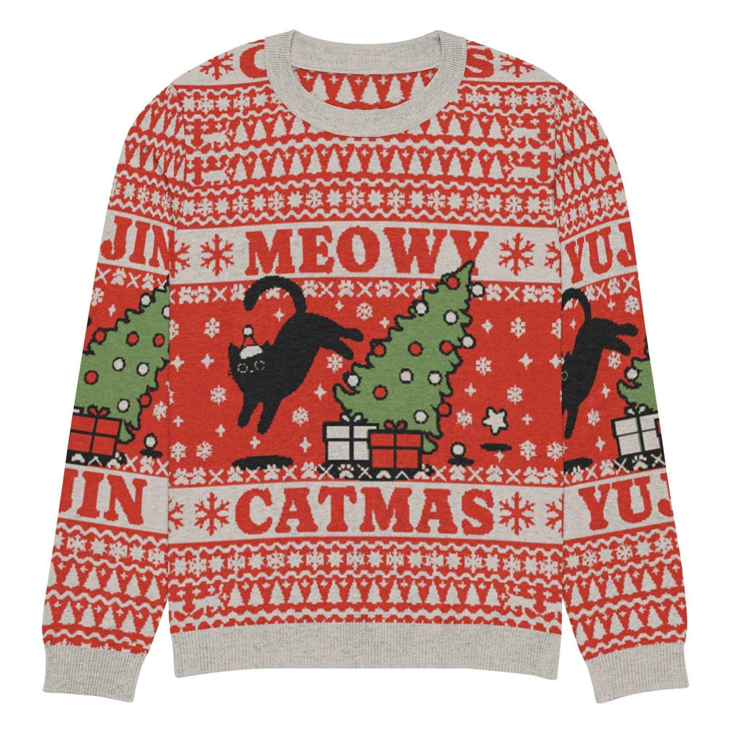 Meowy Catmas Cat Christmas Ugly Sweatshirt