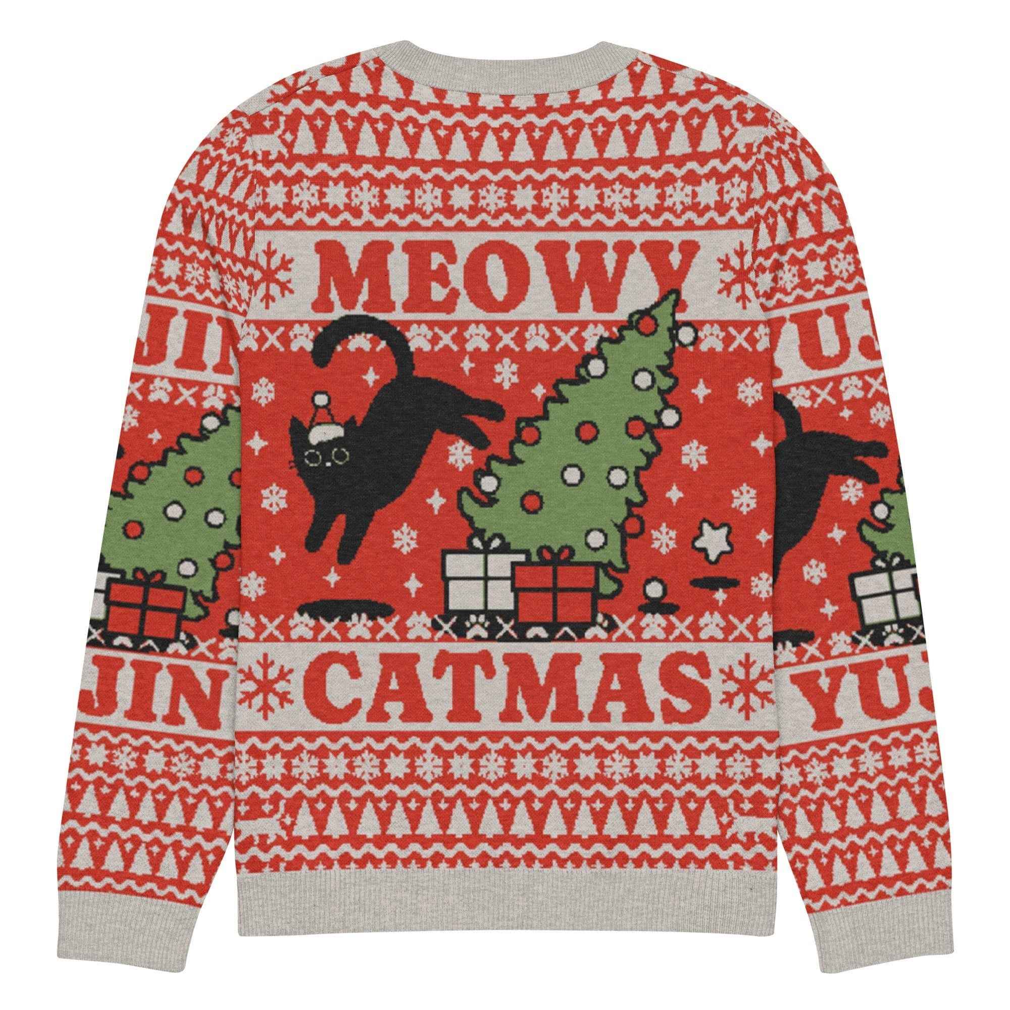 Meowy Catmas Cat Christmas Ugly Sweatshirt