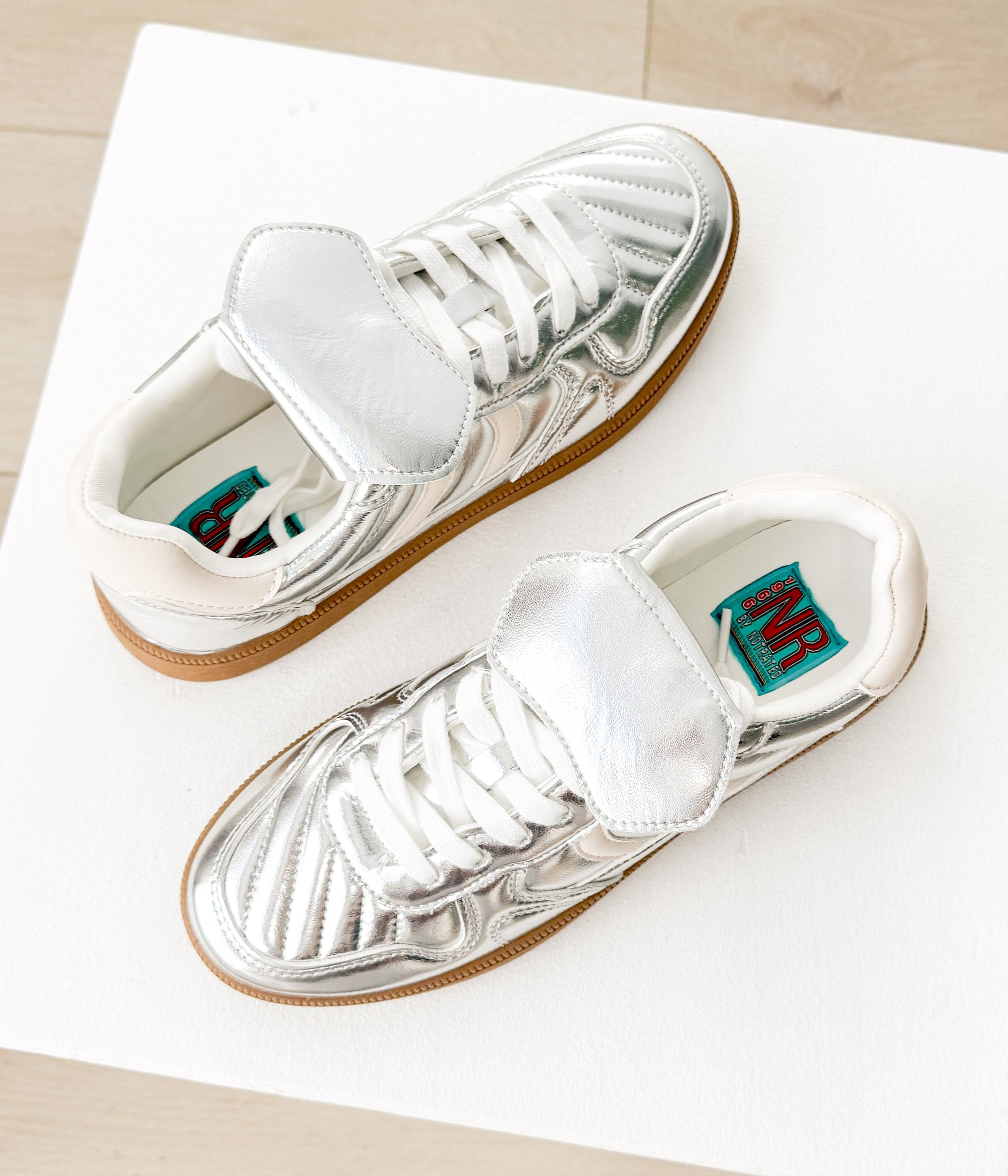 Milan Metallic Sneaker in Silver