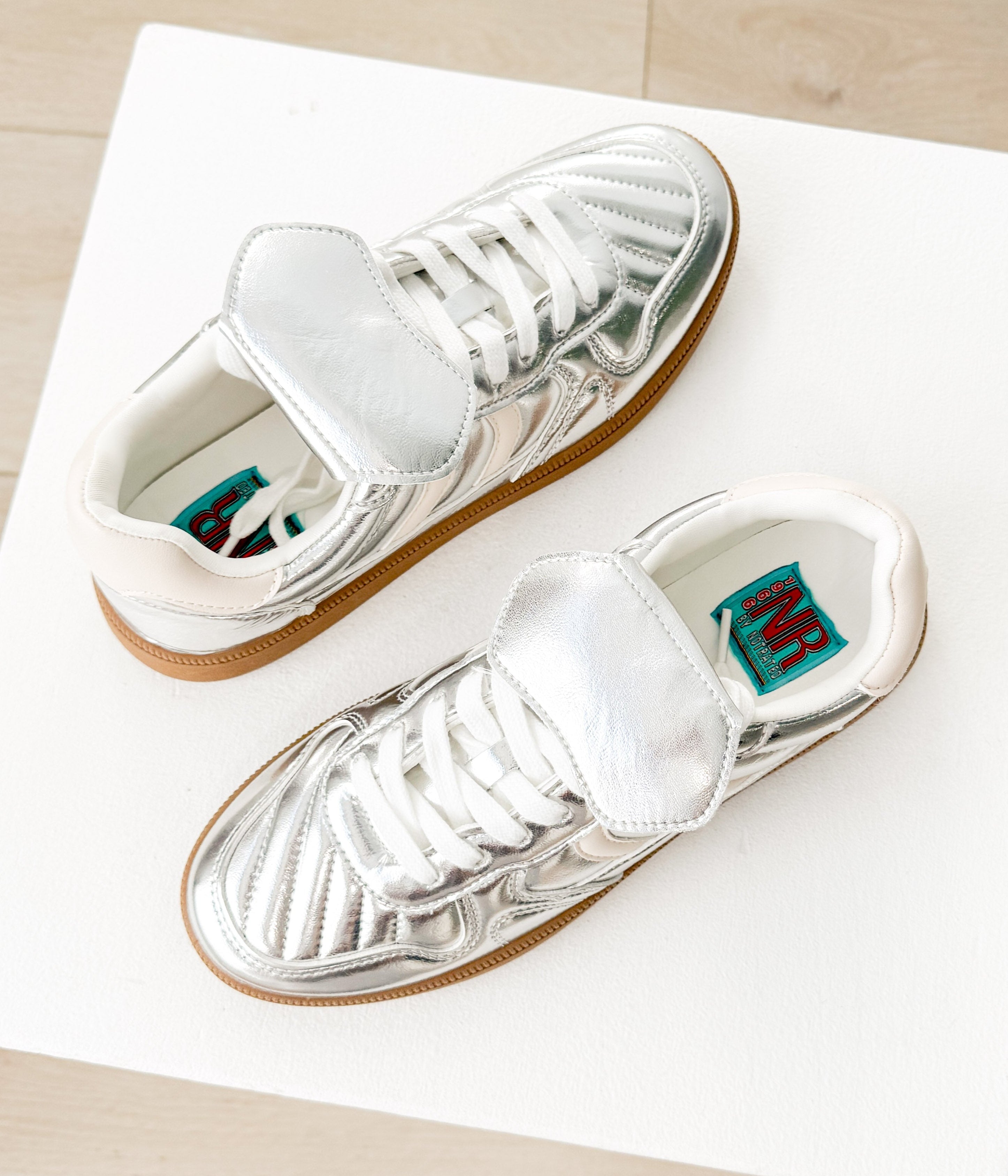 Milan Metallic Sneaker in Silver
