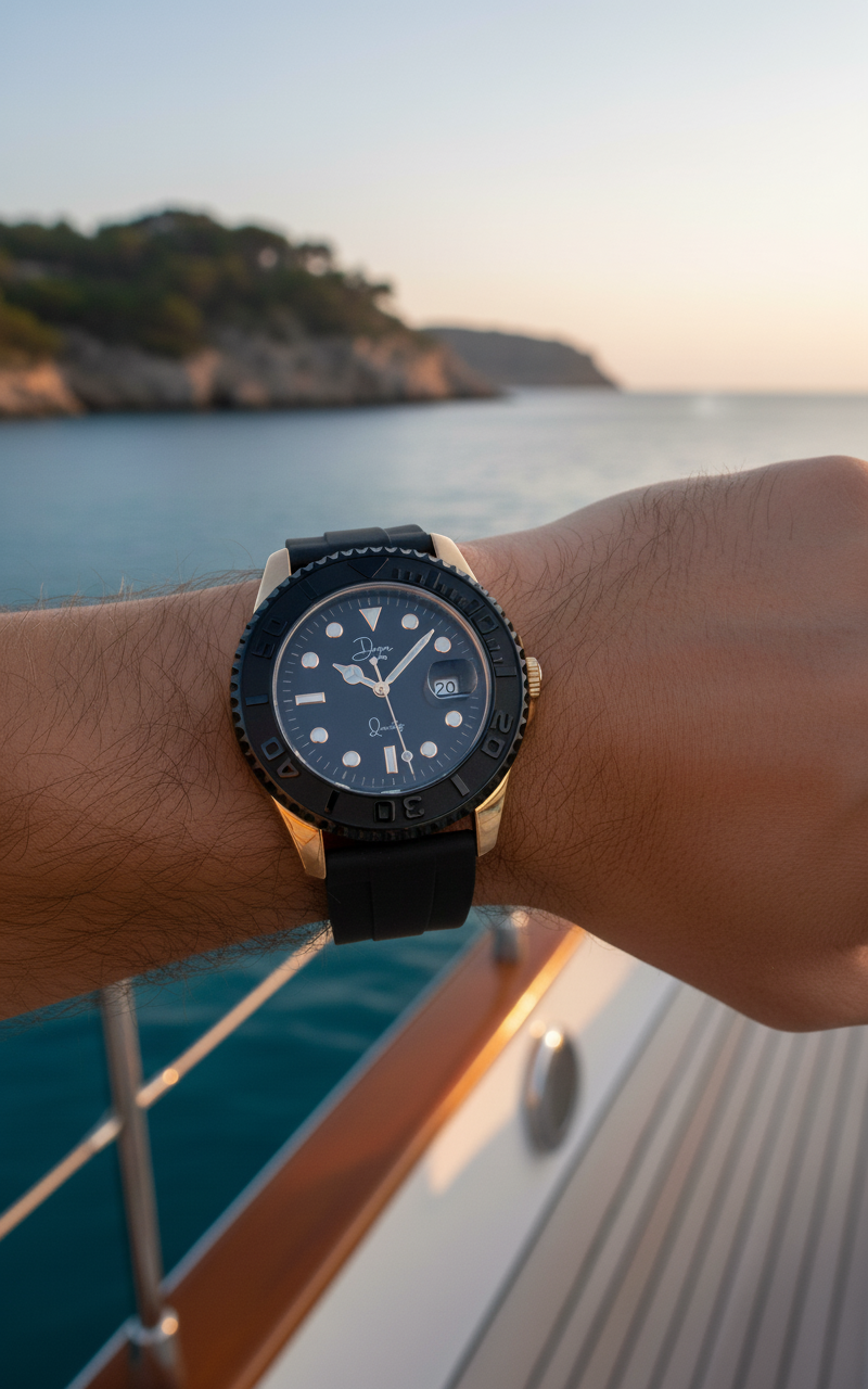 Minimalist Quartz Men's Watch - The Dark Night by Dapr