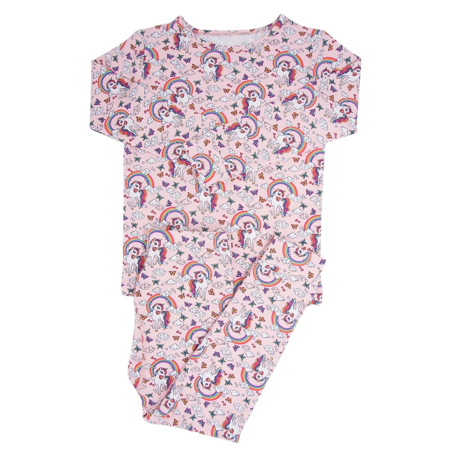 Conjunto de pijama para niños grandes con arcoíris brillante