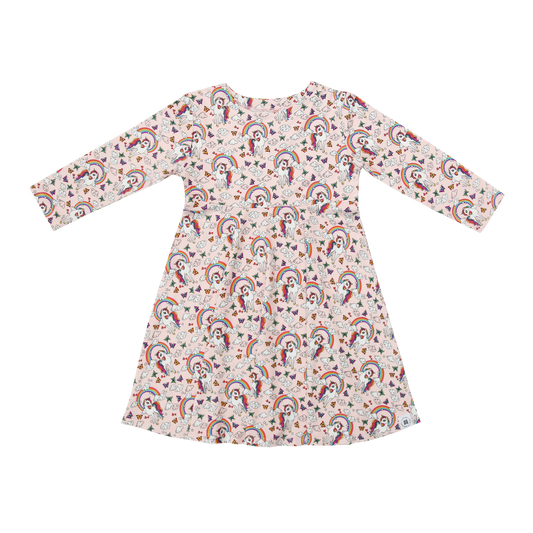 Rainbow Bright Swirly Girl Dress - Lolomo!