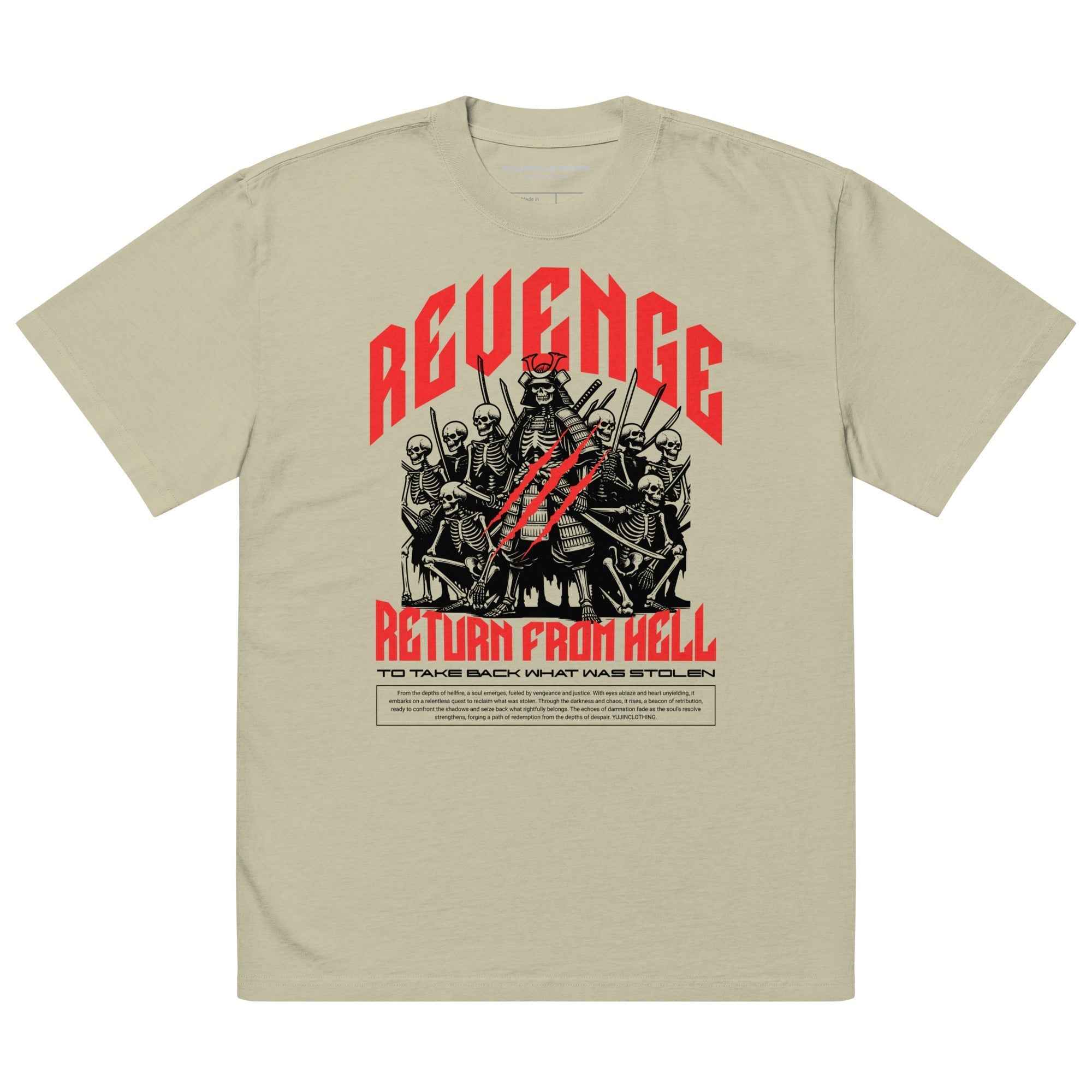 Revenge Oversized Faded T-Shirt