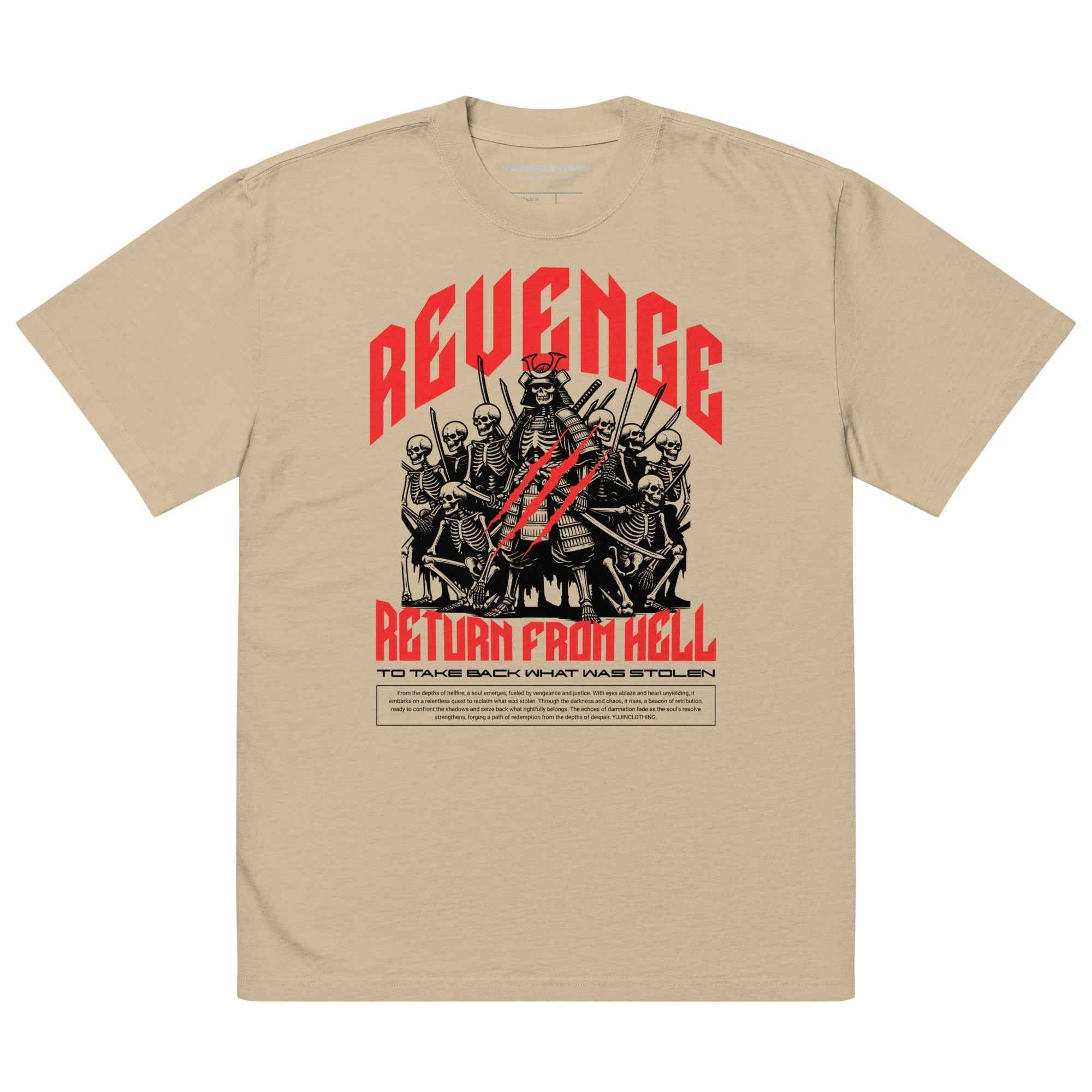 Revenge Oversized Faded T-Shirt